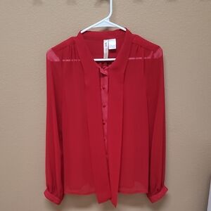 Alice Moon Red Tie Front Blouse ❤️